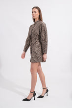 Load image into Gallery viewer, Leopard Print Puff Sleeve Mini Dress