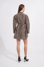 Load image into Gallery viewer, Leopard Print Puff Sleeve Mini Dress