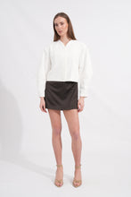 Load image into Gallery viewer, Ivory Structured Jacket with Puff Sleeves