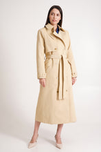 Load image into Gallery viewer, Long beige trench coat