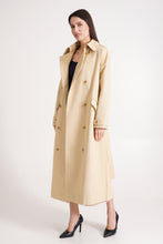 Load image into Gallery viewer, Long beige trench coat
