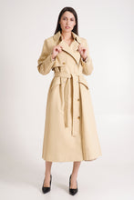 Load image into Gallery viewer, Long beige trench coat