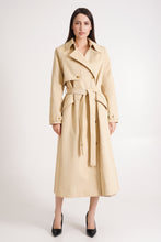 Load image into Gallery viewer, Long beige trench coat