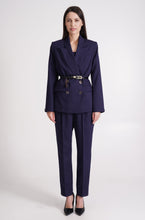 Load image into Gallery viewer, Navy pant suit 3 piece set