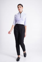 Load image into Gallery viewer, Black high waist cigarette pants