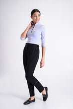 Load image into Gallery viewer, Black high waist cigarette pants