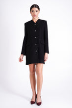 Load image into Gallery viewer, Black coat with fur neck