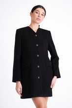 Load image into Gallery viewer, Black coat with fur neck