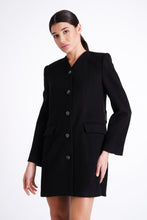 Load image into Gallery viewer, Black coat with fur neck