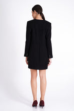 Load image into Gallery viewer, Black coat with fur neck