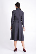 Load image into Gallery viewer, Gray zipper shirt dress