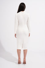 Load image into Gallery viewer, Woman wearing a white dress - back view