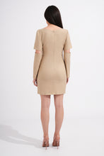 Load image into Gallery viewer, Woman wearing a beige dress on a white background