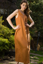 Maxi linen summer dress