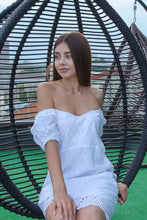 Load image into Gallery viewer, White embroidered summer dress