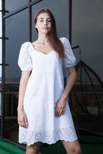Load image into Gallery viewer, White embroidered summer dress