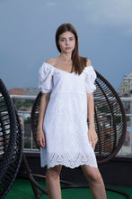 Load image into Gallery viewer, White embroidered summer dress