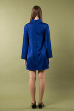 Load image into Gallery viewer, Sapphire blue cocktail dress with long sleeves