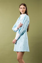 Load image into Gallery viewer, Light blue dress with white collar and cuffs