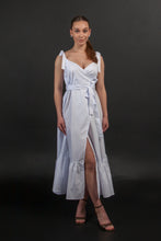 Load image into Gallery viewer, White flowy summer dress maxi