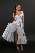 Load image into Gallery viewer, White flowy summer dress maxi