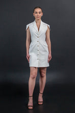 Load image into Gallery viewer, White blazer dress sleeveless