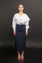 Load image into Gallery viewer, Elegant Asymmetric Ruffle Blouse