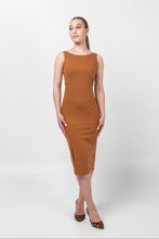 Load image into Gallery viewer, Burnt orange bodycon dress