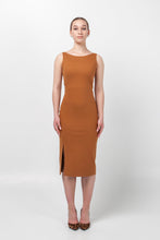 Load image into Gallery viewer, Burnt orange bodycon dress