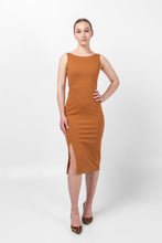 Load image into Gallery viewer, Burnt orange bodycon dress