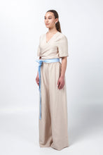 Load image into Gallery viewer, Beige palazzo pant jumpsuit