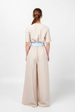 Load image into Gallery viewer, Beige palazzo pant jumpsuit