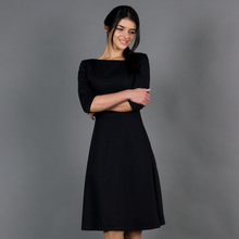 Load image into Gallery viewer, Asymmetrical little black dress