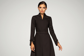 Black high neck dress