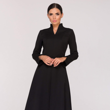 Load image into Gallery viewer, Black fit and flare dress