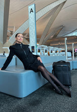 Load image into Gallery viewer, Black high neck long sleeve dress