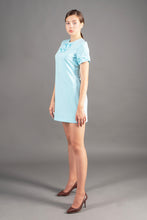 Load image into Gallery viewer, Light blue origami dress