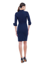 Load image into Gallery viewer, High neck button front dress