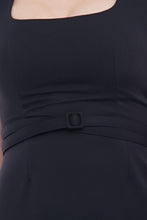 Load image into Gallery viewer, Square neck pencil dress with fabric belt