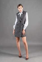 Load image into Gallery viewer, Double-breasted vest dress