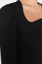 Load image into Gallery viewer, Black midi pencil dress