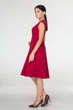 Load image into Gallery viewer, Red midi fit and flare dress