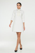 Load image into Gallery viewer, White tweed dress