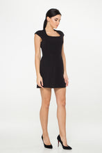 Load image into Gallery viewer, Black cocktail dress with removable tulle overskirt