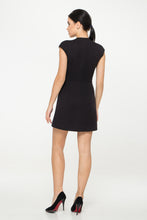 Load image into Gallery viewer, Black cocktail dress with removable tulle overskirt