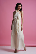 Load image into Gallery viewer, White shoulder tie maxi summer dress