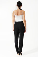Load image into Gallery viewer, Black pegged high waist pants