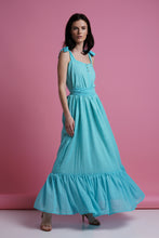 Load image into Gallery viewer, Blue polka dot maxi summer sundress