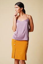 Load image into Gallery viewer, Gray pink satin camisole top