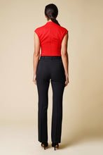 Load image into Gallery viewer, Black high waist straight leg trousers